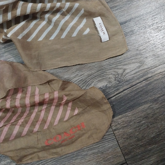 Coach New York Geometric Striped Stole Scarf Wrap Luxury Sarong Throw Multicolor - Picture 2 of 6